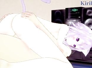 Nekomata Okayu and I have intense sex in the bedroom. - Hololive VT...