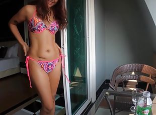 asiatique, levrette, amateur, hardcore, couple, thaï, bikini