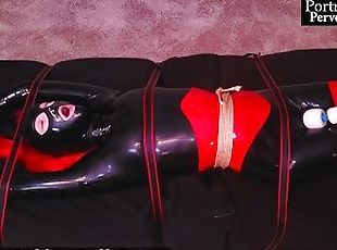 Sexy Latex Rubber Doll Gets Strapped Down & Made to Have Multiple O...