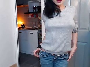 masturbation, amateur, japonais, mignonne, solo, putain