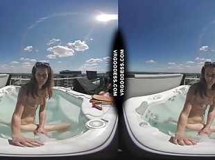 Rooftop Jacuzzi Private Moments With Model Josie Masturbating With ...