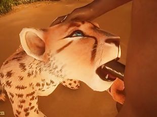 Hunter did not return cheetah to zoo, instead he passionately fucke...