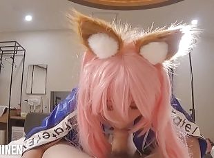 FGO Hentai Cosplayer Suck my dick, gets fucked cowgirl Tamamo Race ...