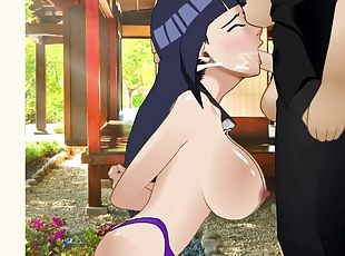 Hinata Hyuga sucker addicted slut gets face fucked until her throat...