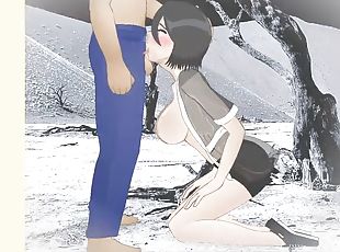 Rukia Kuchiki loves a huge cock with an intense and wet deepthroat ...