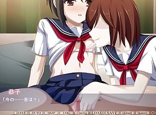 lesbiana, madurita-caliente, japonés, con-los-dedos, hentai