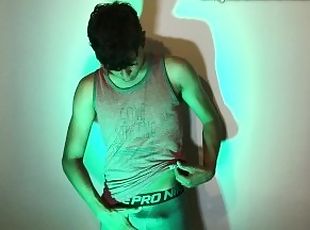 amateur, gay, bailando, fetichista, a-solas, gay-joven