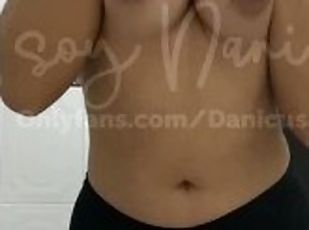 Gorgeous Colombian Teen Busty natural tits wants a long cock betwee...