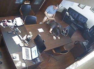 Russian Boss Fucking Secretary In The Office Spycam Voyeur