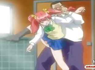 Anime big tits teen fucked by boss