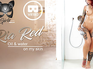 Oil And Water - Fit Tattooed Big Tits Oil Shower