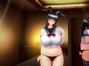 russin, schulmädchen, anal-sex, japanier, anime, hentai, 3d
