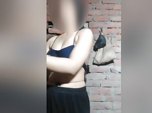 amateur, gadis-indian, solo, rambut-perang