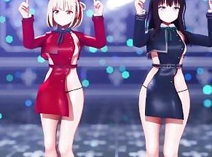 ?MMD Lycoris Recoil 4k/60fps??Chisato(?? ??) Takina(??? ???)?~?[Creepy Nuts?Bling-Bang-Bang-Born??