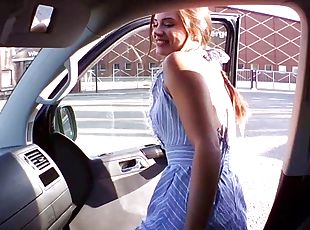 Beautiful hitchhiker gets boned from behind to pay for gas