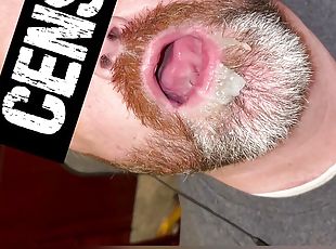 Precum drooling out of my hard cock with massaging of balls tight  ...