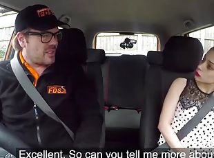 Cute english whore myla elyse fucks her sexy driving teacher