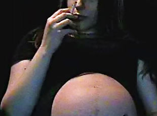 gravid, babes, ludder, fetisj, alene, røyking