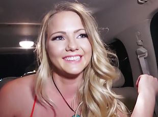 Blonde College Chick Goes Wild - Lilly Sapphire enjoys her car sex ...