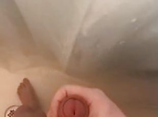 स्नान, मैस्टर्बेटिंग, अव्यवसायी, बड़ा-लंड, बुत, बौछार, एकल, लंड