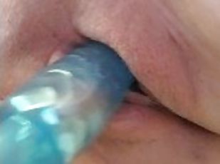 Blue toy squirting