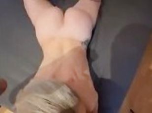 masturbaatio, orgasmi, amatööri, kypsä, suihinotto, lelu, syväkurkku, jalat, pov, blondi