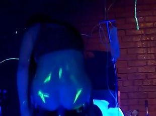 Fun glow in the dark sex in dark room