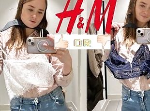 H&M Try On Haul New outfits Underwear in Dressing Room