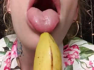 ASMR banana eating