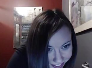 sayang, webcam, seorang-diri, berambut-cokelat, menggoda