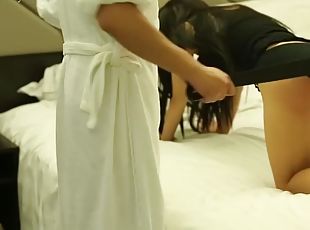 asiatisk, hardcore, spanking