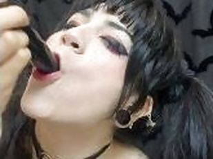 Big Booty Goth GF - I was so wet I had to Cum the second I got home...