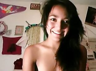 masturbação, adolescente, webcam, doce, provocando