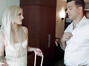 Slender blonde accepts being gagged before ruthless sex in a hotel ...