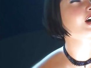 Virtual Realistic 3D Animation with a hot babe Neva working the cock of a ripped stud