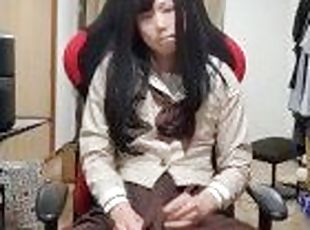 masturbation, amateur, japonais, solo