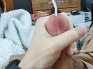 gigantisk, masturbation, orgasm, amatör, cumshot, juckande, massiv, ensam, kuk