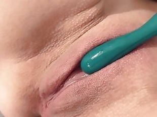 mastürbasyon-masturbation, boşalma, amcık-pussy, amatör, oyuncak, vajinadan-sızan-sperm, bir-kişiye-oral-seks-yapmak, çift, meni, sarışın