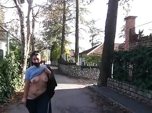 PUBLIC BLOWJOB CUMSHOT ON THE STREET, HORNY FRIENDS CAN'T WAIT TO G...