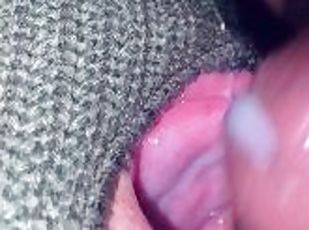 amatør, blowjob, cumshot, ebony, bbw, pov, cum, maske, suging