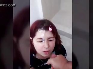 Homemade cum on face