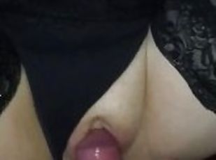 Fucking my sexy wife in her stockings right after she’s been stretc...