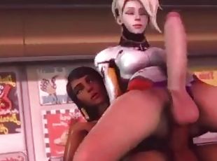 asiatic, cur, tate-mari, lesbiana, animatie, hentai, 3d, tate, cur-butt