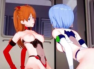 seks-partili-alem, ünlü, grup-sex, üç-kişilik-grup, animasyon, pornografik-içerikli-anime, 3d, yüze-oturma