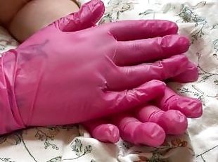 handjob for your cock in gloves