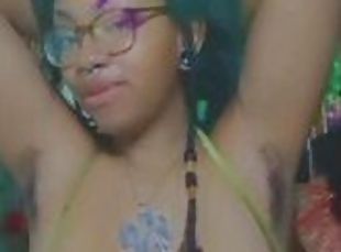 SEXY EBONY GODDESS LIA SHOWS OF ARMPIT HAIR - TEASER - FULL SCENE O...