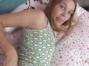 Rebecca riley ends up covered by cum in a pov