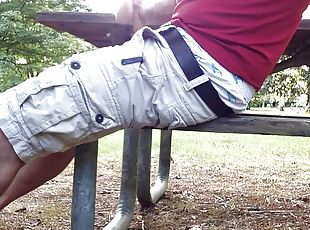 masturbation, orgasme, en-plein-air, public, amateur, ejaculation-sur-le-corps, gay, secousses, point-de-vue, ejaculation