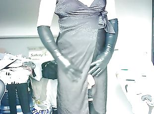 onani, shemale, amatør, handjob, transeksuell, ladyboy, strømper-stockings, undertøy, fetisj, latex