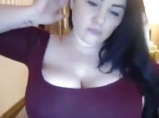 Hot teen showing and pleasuring her boobs